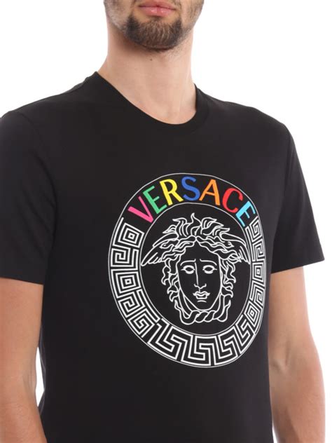 versace t shirt rainbow|Versace t shirts.